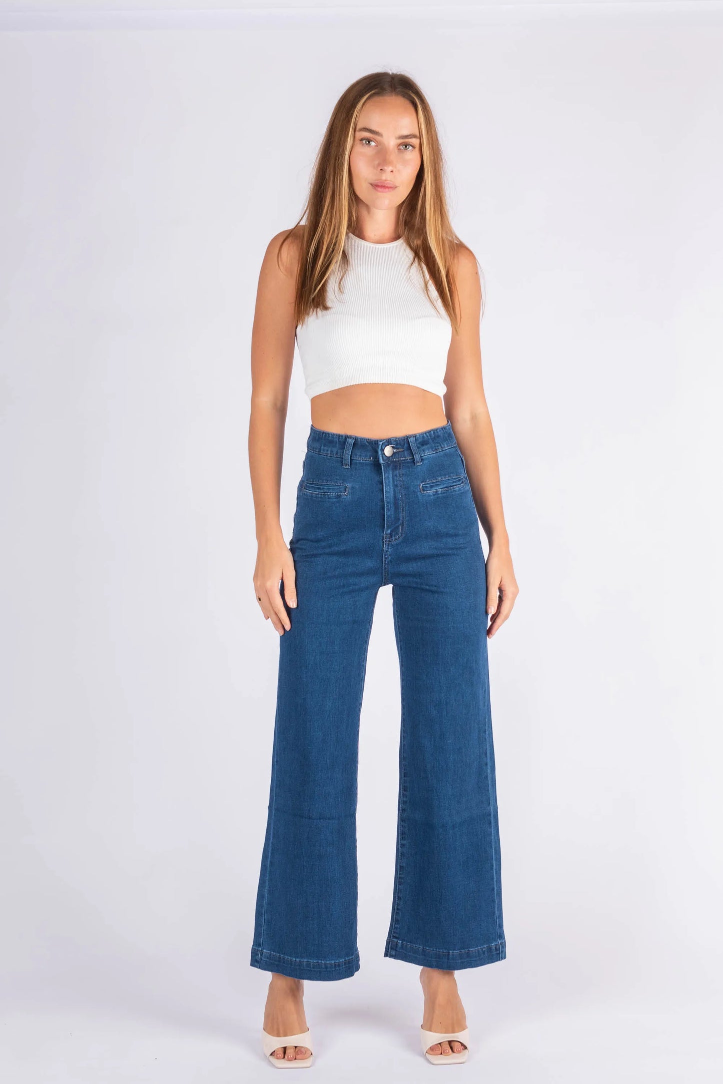 Adeline Stretch Wide Leg Jeans