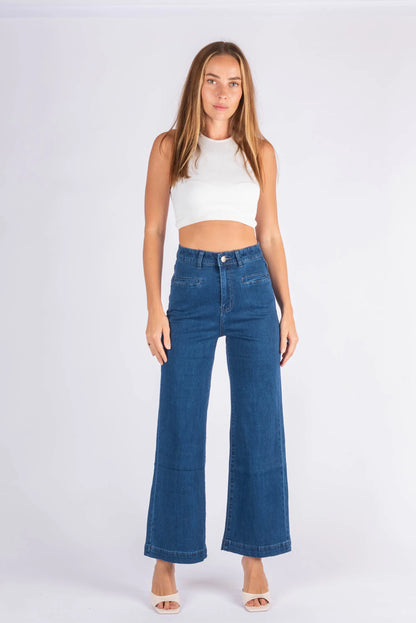 Adeline Stretch Wide Leg Jeans